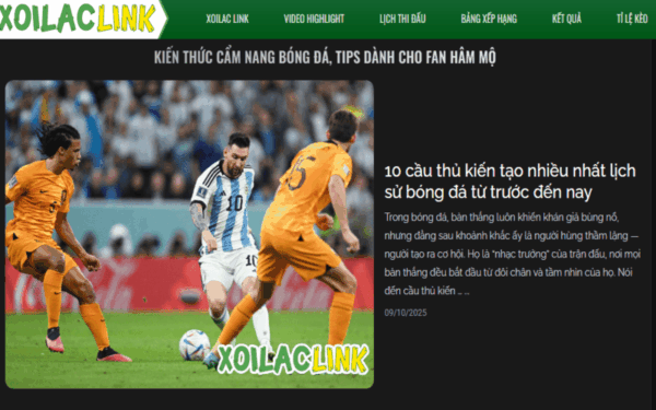 Cập nhật tin tức thể thao mới nhất từ Xoilac TV – Mọi giải đấu trong tầm tay